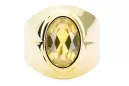 Or jaune 14 carats Péridot jaune Anneau Bijoux vintage vrc296y